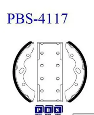 PBS 4117 Fren Pabuclu Balata On / Arka Mıtsubıshı Fuso Canter Fe659 Fe859 K6722 