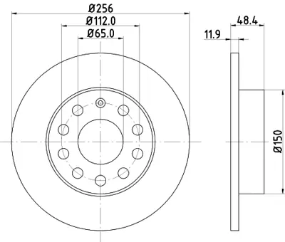 BOSCH 098647978 Fren Dısk Vw-Caddy Iıı 2004- Arka Df4271 1K0615601AC 1K0615601AJ 1K0615601L 1KD615601B 4F0698451 1KD615601 L1KD615601B L1KD615601A 8P0098601D 8P0098601N
