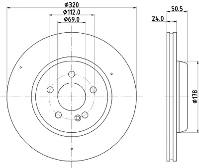 BOSCH 0986479H43 Fren Disk Mercedes W213 Arka 0004230712