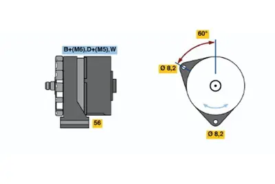 BOSCH 0120488185 Alternatör Deutz Kramer Mwm 1178521 Khd 03>0014 Khd 1178521 Khd 01178521 Fen G205900010011 Daf 