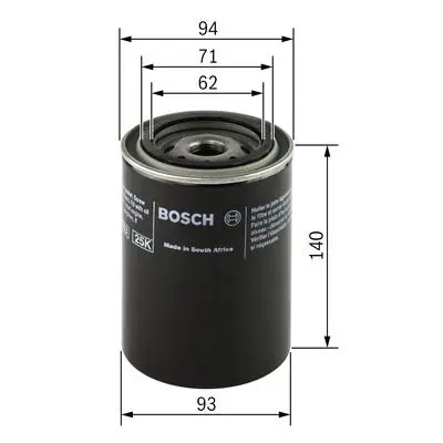 BOSCH 0451103346 Yağ Filtresi Passat 96>00 / A4 95>01 A6 97>01 / Excel 89>94 1.9 Tdı Afn Avg 028115561E