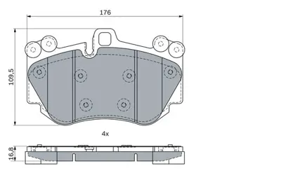 BOSCH 0986424073 Dısk Balata Porsche Cayenne 95535193951 GDB1764