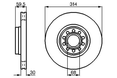 BOSCH 0986478617 Fren Diski Ön A6 S6t 28.30.25tdı Hk DF4125S