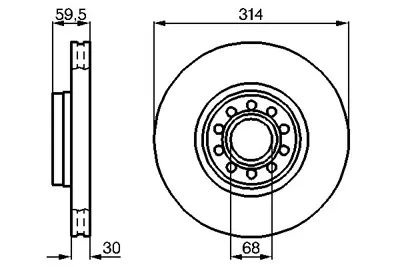 BOSCH 0986478617 Fren Diski Ön A6 S6t 28.30.25tdı Hk DF4125S