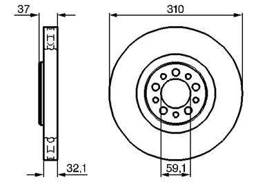 BOSCH 0986479168 Fren Diskiön 807 02> 3.0 V6 / C8 06> 2.0 Hdı 2.2 Hdı 3.0 V6 Havalı 5 Bijon 309×32 Df4904s 1355376088 K9464640587 K1489738080 K1355376088 K1355376080 424979 424978 4249H3 4249F2 4249A8