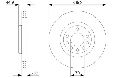 BOSCH 0986479325 Fren Disk Ön Fıat Croma 517572290 71772547 51757229 569004 9191247 91991247 93171500 569084