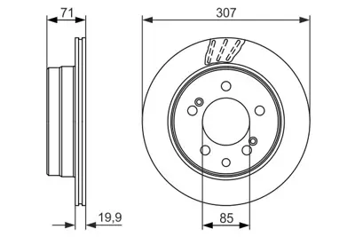BOSCH 0986479665 Fren Disk Ssangyong Arka Kyron Rextton DF6710