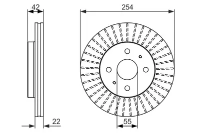 BOSCH 0986479685 Fren Diski Ön Materıa 06> Sırıon 04> 43512B1030 43512B1030000 17111712267 17111712268 17111723468 1712267 1712268 1723468 46403959 60806135