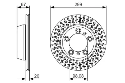 BOSCH 0986479A09 Fren Disk Porsche 718 Boxter 718 Cayman 98735240101 0986479a09 98735240101