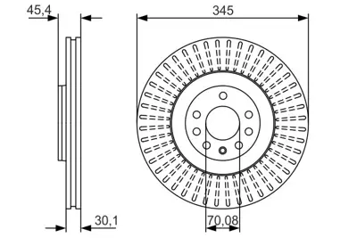 BOSCH 0986479A24 Fren Dısk Opel Vectra Saab 9-3 569154; 93188445 Ön DF4767S