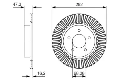 BOSCH 0986479D20 Fren Dısk Nıssan X-Traıl Arka 2013- Df 432064CE0A D32064CE0A 432064423R D32064CE0AVA 432066RA0A 432064CE0B D32064CE0ARV