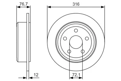 BOSCH 0986479R08 Fren Dıskı 52060147AA 152060147AA K52060147AA