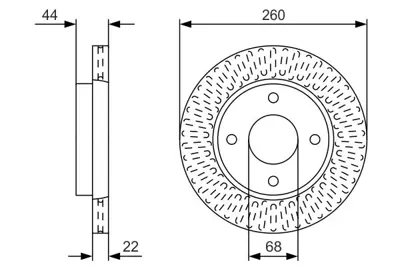 BOSCH 0986479U54 Fren Disk Nıssan Tııda 40206ed510 