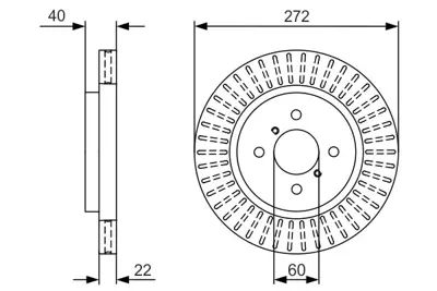 BOSCH 0986479V08 Fren Dısk Suzukı Swift 1.2 Hatchback; Swift 1.2 Hatchback 4wd; Swift 1.4 Hatchback Suz5531171l50; 5531171L50 5531171L51 5531171L50000 5531171L51000 26700FG010 5500071851000 5500071850000 5531168L50