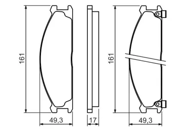 BOSCH 0986493480 Fren Balatasıön Pathfınder 86>04 Pıck-Up D22 98>02 Td25 Gdb766 INF41060VJ490 INFD10603S591 5861062