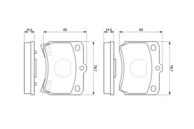 BOSCH 0986493550 Disk Balata Kıa Pride Ön Gdb773 DA193328Z DA193328ZA B5Y83328ZA D0013328Z DA193328Z9A DA193328ZA9A DA193328 KK1503323Z KK1503328Z MDA193328Z