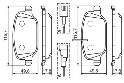 BOSCH 0986494466 Dısk Balata Alfa Romeo Gıulıetta 156-147 Arka Gdb1851 