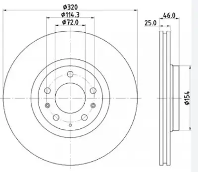 BOSCH 0986479D74 Fren Disk Mazda 6 2.3 Turbo Ön G31Y3325XA G31Y3325XB GP9Y3325X GP9Y3325XA 1618865280 1611842080