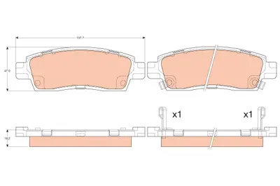 TRW GDB4455 Fren Balatası Arka Traılblazer 01>08 19149111 88935752 88983915 89027184 15855898 88935732 8191491110 19286141 22866196 19122385