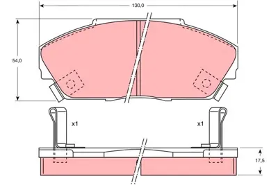 TRW GDB733 Fren Balatası Ön Accord 85>89 / 800 86>91 45022SD4A12 45022SD4A11 45022SD4A10 45022SD4010 GBP90298 45022SD4E00 45022SD4020 45022SA4A11 45022SA4A12 45022SD431446