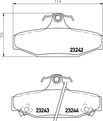 PROWALLE 3135 Dısk Balata Daewoo-Korando/Ssangyong Musso 2.9d Ar Gdb3135 48413050A0 4841305000 4841105000 5000484130 P4841308000 P48413090A0 P48413090A1 P48413091A0 P48413091A1 P4841305101