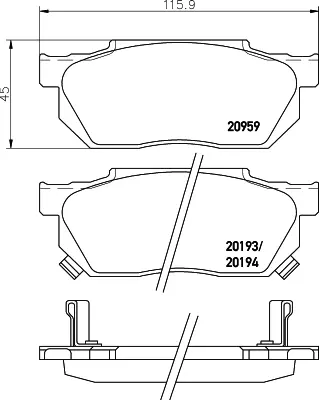 PROWALLE 325 Dısk Balata Honda-Accord,Cıvıc On Gdb325 45022SB0505 45022SB0506 45022SB0516 45022SB0670 45022SB0671 45022SB0672 45022SB2505 45022SB2515 45022SB2672 45022SB2674