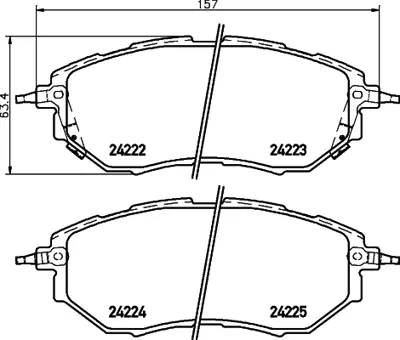 PROWALLE 3372 Dısk Balata Subaru Legacy Iv On Gdb3372 26296AG030 26296AG050 26296AG000 26296VA020 26296VA000 26296SG000 26296AL000 26296AJ000 26296XA010 26296AJ001