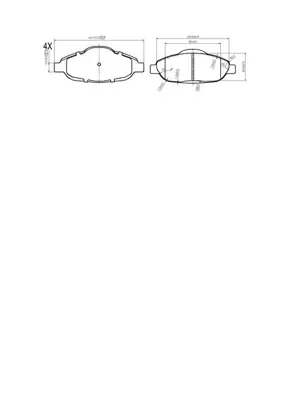 PROWALLE 1761 Fren Balatası Ön 308 07> 3008 09> 0986TB3059 GDB1761