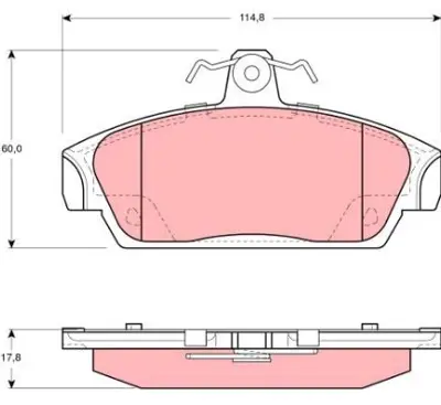 PROWALLE 859 Dısk Balata Rover Mg Mgf 1.8 93-2002 On Gdb859 GDB859