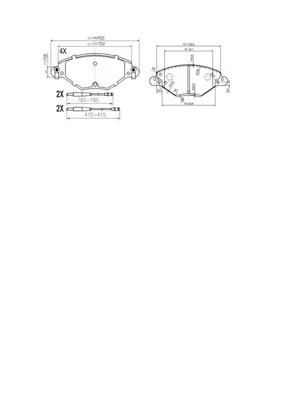 PROWALLE 1448 Fren Balatası Ön C5 I 00> Iı 04> Küpeli Tip GDB1448
