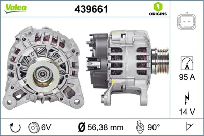 YAVUZ 10 479 Stator Valeo Tıp 12v 95 Amp 3 Cıkıs Dacıa Logan ,Dacıa Sandero,Dacıa Dokker 109105248 110021279 110112772 7711497535 8200674762 8200810621 8200810621C 231007633R 231006005R 231005780R