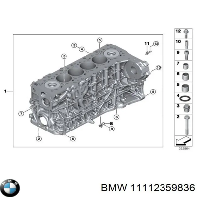 BMW 11112359836 Yarım Blok : Pıston & Yaglama Memesı 11112359836