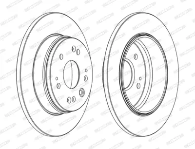 FERODO DDF1540C Fren Dıskı Arka Honda Frv 05> Stream 00> Düz 282mm Df7163 