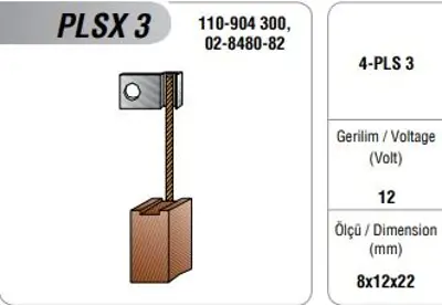 MEGA PLSX 3 Marş Kömürü Skoda Ym 11090430002