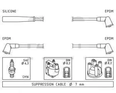 WORG MZ-2501 Buji Kablosu Mazda 323 F Iv 1.6 16v B6 91>94 MZ-2501