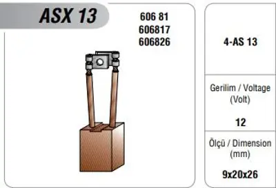 MEGA ASX 13 Marş Kömürü Dodge 60681726