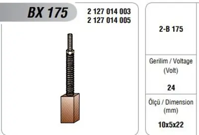 MEGA BX 175 Sarz Kömürü Mercedes 302 2127014004