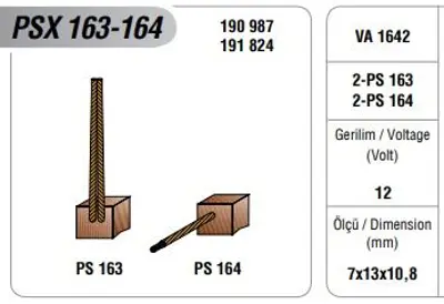 MEGA PSX 163-164 Marş Kömür Caddy 04>d-7 G PSX 163-164