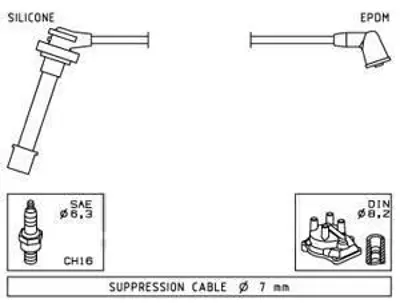 WORG N-282 Buji Kablosu Prımera 1.6 16v Ga16de 93>02 N-282