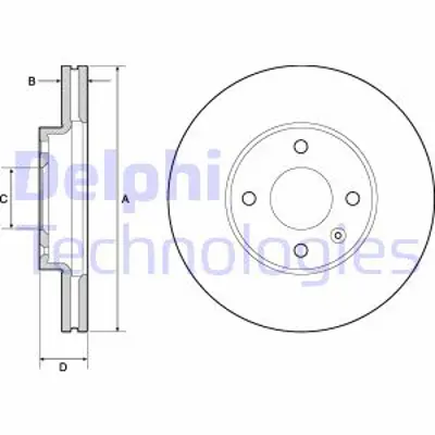 DELPHI BG4671C On Fren Dısk Aynası Chevrolet Aveo T300 1.2ı 13500482 13502001 2044211112