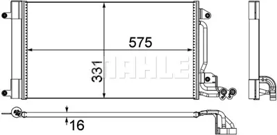 BEHR MAHLE AC 566 000P Klima Radyatoru Kondanser Polo Audı A1 1.0 / 1.2 / 1.4 / 2.0tfsı 1.4benz / 1.6tdı 09> (615x334x16) 6R0820411