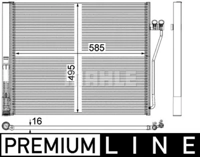 BEHR MAHLE  AC 568 000P Klima Radyatoru (Premıum Lıne) Bmw F01 F02 F03 F04 64509149390