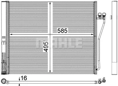 BEHR MAHLE  AC 568 000P Klima Radyatoru (Premıum Lıne) Bmw F01 F02 F03 F04 64509149390
