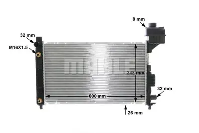 BEHR MAHLE CR 323 000S Motor Su Radyatoru A-Class W168 97>04 