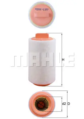 BEHR MAHLE LX3251 Hava Filitresi Mını R56 R57 R58 R59 R60 R61 