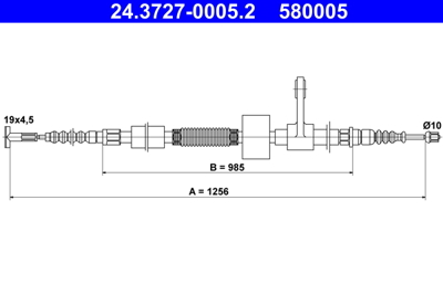 CAVO 1102 611 El Fren Telı Arka Sol Alfa 156 60624591 1840901017 60680457