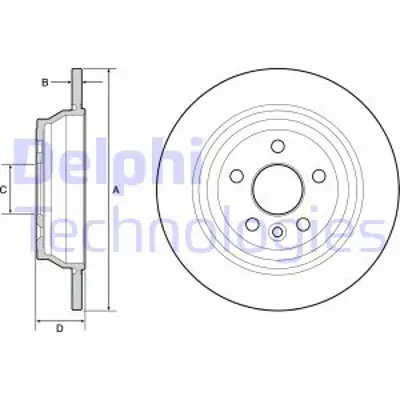 DELPHI BG4656C Fren Dıskı Arka Freelander 2 06-14 2.0 