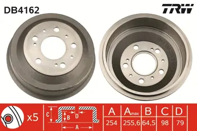 TRW DB4162 Arka Kampana Boxer Jumper Ducato 18q (16 Jant) Cap:255mm 94>06 424738 1306211080 14707610 424737 K1306211080