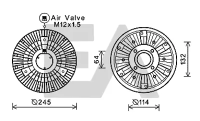 ITHAL FM112 Fan Termıgı 4 Delıklı Hava Sogutmasız Man F2000 19.423 D2866 94> 19.463 D2876 94> 19.464 D2876 98> 86030 51066309068 51066300068 51066300061 51066300055