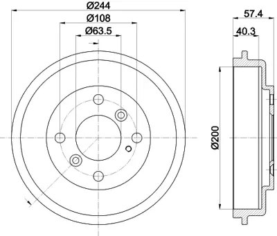 ITHAL 2062 Arka Fren Kampanası Fıesta Vı 08>12 8V511113AB C1BC1126AA 1535923 1523797 2017683 5214583 8V511113AA G1B51126AA DF7126251 1523974